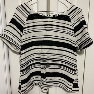 Pixley split back stripe top size medium